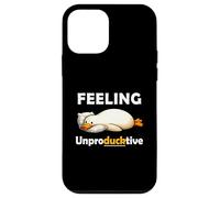 Feeling Unproductive Funny Lazy Duck Meme Morning Coworker Coque pour iPhone 12 Mini