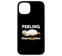 Feeling Unproductive Funny Lazy Duck Meme Morning Coworker Coque pour iPhone 13