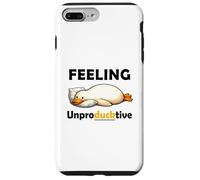 Feeling Unproductive Funny Lazy Duck Meme Morning Coworker Coque pour iPhone 7 Plus/8 Plus