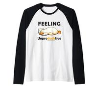 Feeling Unproductive Funny Lazy Duck Meme Morning Coworker Manche Raglan