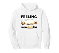 Feeling Unproductive Funny Lazy Duck Meme Morning Coworker Sweat à Capuche