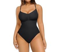 FeelinGirl Body Gainant pour Femme Sculptant Sans Couture Invisible Gaine Ventre Plat Amincissante (Slip Noir XS/S)