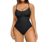 FeelinGirl Body Sculptant Femme Ventre Plat Sans Couture Shapewear String Bodysuit（Noir,M/L）