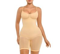 FeelinGirl Gaine Amincissante Ventre Plat Femme Body Gainant Sculptant Sans Couture Invisible(Brun selle XS/S)