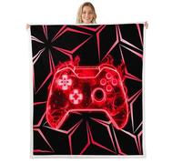 feelingyou Couverture de lit douce et confortable, motif manette de jeu, motif géométrique abstrait, pour canapé, chambre à coucher, bureau, voyage, toutes saisons (lit simple, 152,4 x 203,2 cm)