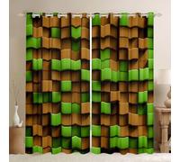 feelingyou Joli rideau de fenêtre carré pour cuisine, taille XL marron vert armée camouflage bon ombrage décor à la maison jeux d'échecs rideaux de fenêtre pour adultes