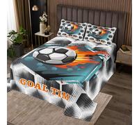 feelingyou Parure de lit hexagonale géométrique pour adultes, adolescents, sport, ballon de jeu, taille L