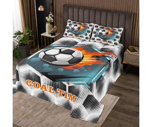 feelingyou Parure de lit hexagonale géométrique pour adultes, adolescents, sport, ballon de jeu, taille L