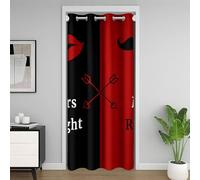 feelingyou Rideau de porte « Monsieur Droit » pour femme - 132 x 203 cm - Motif simple flèche - Motif d'amour - Rideau de porte pour garçon - Pour la Saint-Valentin - Rideau de porte pour séparation