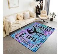 feelingyou Tapis de gymnastique, de salon, 100 x 150 cm, motif de danseuse, pour chambre à coucher, enfants, adolescents, colorant, décoration d'intérieur