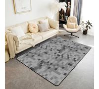 feelingyou Tapis de salon carrés patchwork 150 x 200 cm Jeux vidéo Cartoon Gamepad Chambre Tapis pour garçons et filles Armée Camouflage Jeu Gris Tapis de sol Décoration d'intérieur