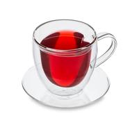 Feelino 1X Tasse À Thé En Verre À Double Paroi, Verres À Thé En Forme De Cœur, 350Ml, Verre À Thé Résistant Au Lave-Vaisselle, Verres À Thé Thermiques, Verres À Thé Avec Effet De Flottement