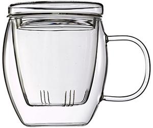 Feelino One and go 400 ML/Grande Tasse à thé avec Filtre et Couvercle, dans Un Joli Coffret Cadeau en Carton für's Bureau et en Voyage