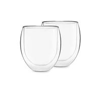 Feelino Teerosen-Shop Lot de 2 tasses à thé en verre avec double paroi thermique Effet flottant Passe au lave-vaisselle Passe au lave-vaisselle