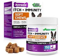 Feeliville Soulagement des Démangeaisons pour Chien, Anti Allergie Chien, Antihistamines for Dogs, Mastication Immunitaire, Arrêt des Démangeaisons, Léchage, Grattage, Allergies Saisonnières,150pc