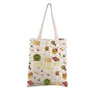 FEELMEM Lord Rings Movie Fans Gift Living In The Shire Hobbit Hole Tote Bag LOTR Movie Merchandise For Movie Lovers