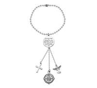 FEELMEM Pendentif en forme d'ange gardien pour rétroviseur de voiture - Cadeau pour conducteur - En acier inoxydable