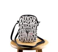 FEELMEM Sac à bandoulière noir avec ceinture pour arts martiaux, judo, cadeau pour les amateurs de taekwondo, cadeau de karateka pour filles, beige, size