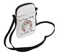 FEELMEM Sac à bandoulière pour amateur de livres, sac à main à bandoulière pour amant de lecture, cadeau pour livre nerd, bibliothécaire, sac de lecture, beige, size