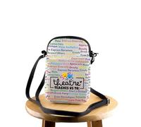 FEELMEM Sac à bandoulière pour les amateurs de théâtre et d'actrice de théâtre musical, cadeaux inspirants pour enseignants, beige, size