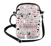 FEELMEM Sac à main à bandoulière pour technicien en échographie, cadeau de radiologiste, cadeau de remerciement pour échographe, cadeau de remerciement, beige, size