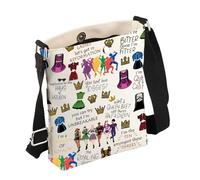 FEELMEM Six The Musical Gift Broadway Six Queen Sac à bandoulière pour fans de musique, beige, S