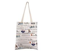 FEELMEM TV Show Anatomy Inspired Gift Anatomy Greys Quotes Greys Tote Bag Doctor Anatomy Fans TV Show Merchandise
