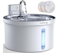 FEELNEEDY 3,5L Fontaine à Eau Robinet pour Chat sans Fil avec 3 Filtre(ABS)
