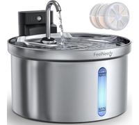 FEELNEEDY Fontaine a Eau Chat sans Fil -3,5L Robinet en Acier Inoxydable