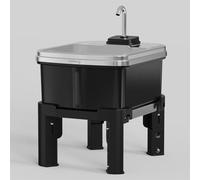 FeelNeedy - Fontaine à eau surélevée pour chien avec support réglable à 3 hauteurs, grand distributeur d'eau FeelNeedy avec pompe durable ultra silencieuse et plateau en acier inoxydable, bol d'eau