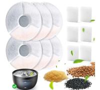 FEELNEEDY Pack de 6 Filtres à Triple Action pour 3L Fontaine a Eau Chat (FN-W23)