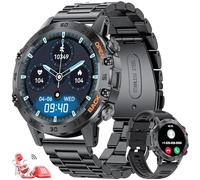 FEELNEVER Montre Connectée Homme avec Appel Bluetooth Assistente Vocale, 1,39'' Étanche Smartwatch Intelligente avec Fréquence Cardiaque Surveillance du Sommeil SpO2, 100 Modes Sportifs, iOS Android