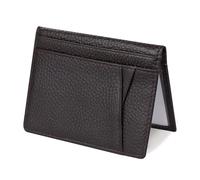 Feelorna Portefeuille Fin et Compact en Cuir pour Homme - Grande capacité - Porte-Cartes de crédit - avec 2 fenêtres d'identité et 6 emplacements pour Cartes, Café foncé., Taille Unique