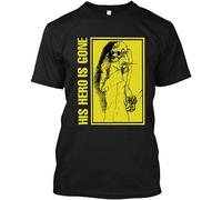 Feels Coolly Men's T-Shirt His Hero is Gone American Hardcore Punk ArtMens Black Unisex Black XXL