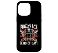 Feels Like A Penalty Box Kind Of Day Bâton de masque de hockey amusant Coque pour iPhone 14 Pro Max