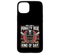 Feels Like A Penalty Box Kind Of Day Bâton de masque de hockey amusant Coque pour iPhone 15 Plus