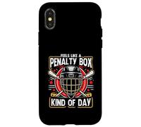 Feels Like A Penalty Box Kind Of Day Bâton de masque de hockey amusant Coque pour iPhone X/XS