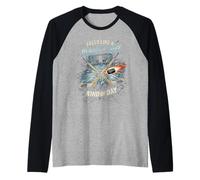 Feels Like a Penalty Box Kind of Day Funny Hockey Manche Raglan