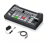FEELWORLD Commutateur vidéo HDMI multi-entrées L3, production en direct | 5 canaux, touche chroma, contrôle de la caméra PTZ, enregistrement USB, streaming RTMP, transitions T-bar et image dans