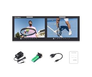 FEELWORLD D101 Plus-H 4RU 10.1" Moniteur Rack Double Broadcast | 1920x1200 IPS, HDMI & CVBS Composite, 3D LUT & Waveform, pour régie & post-prod