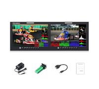 FEELWORLD D101 Plus Moniteur rackable Double écran 4RU de 10,1 Pouces | 1920x1200 IPS, 4K HDMI/SDI, 3D LUT & Waveform, pour régie mobile & post-prod