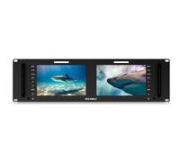 FEELWORLD D71 Plus-H Double moniteur de 7" 3RU à montage en rack avec forme d'onde 3D LUT 4K HDMI AV entrée et sortie 1920 x 1200IPS