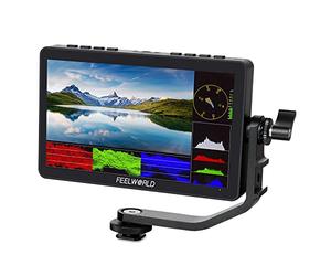 Feelworld F5 Pro V4 Écran Tactile DSLR 15,2 cm Moniteur de Terrain avec kit Externe 3D LUT F970 Installation pour Transmission sans Fil IPS FHD1920 x 1080 4K HDMI Entrée Sortie 5 V Type C Bras