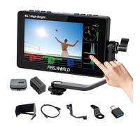 FEELWORLD F5PROX Caméra Moniteur de Terrain Écran Tactile 1600Nit 5,5 Pouces 4K HDMI DSLR Video Camera Monitor avec Batterie F750 Sacoche pour caméra Entrée de Type C 3DLUT Focus Peaking Histogramme