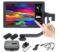 FEELWORLD F7 Plus + 2 batteries + étui de transport Écran tactile 4K HDMI 1200 nits, écran tactile haute luminosité 3D Lut 1920 x 1200 4K 60 Hz Entrée et sortie HDMI