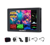 FEELWORLD F7 Plus Moniteur de champ pour appareil photo reflex numérique à écran tactile de 17,8 cm, 4K HDMI 1920 x 1200, forme d'onde LUT 3D améliorée, VectorScope Histogramme F970, plaque externe