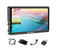 FEELWORLD FW568S caméra DSLR de 6 Pouces avec Le Signal 3G SDI 3DLUT Full HD 1920x1080 IPS F970 Alimentation Externe et Kit d’Installation