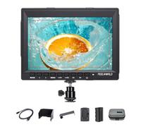 FEELWORLD FW759 Moniteur Caméra 7 Pouces HD IPS Moniteur de Champ de caméra avec Batterie et Capot Pare-Soleil 4K HDMI Entrée Sortie Moniteur de Terrain 1080P