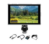 FEELWORLD FW759 Pro Kit de Moniteur vidéo de Champ de caméra de 7 Pouces avec Batterie de 4400mAh et étui de Transport, écran Tactile 4K HDMI 1280x800 IPS, Vue de 178 degrés