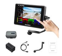 FEELWORLD LUT7 Moniteur Caméra Écran Tactile 7 Pouces 2200 nit avec Batterie F750 4400 mAh 3D LUT Moniteur Champ de Caméra avec capteur de lumière Automatique 1920 x 1200 Entrée HDMI 4K